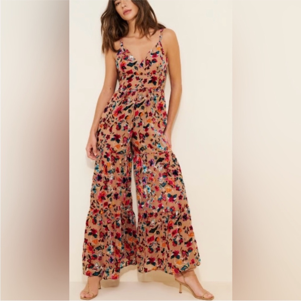 Anthropologie Hutch Multicolor Floral Jumpsuit